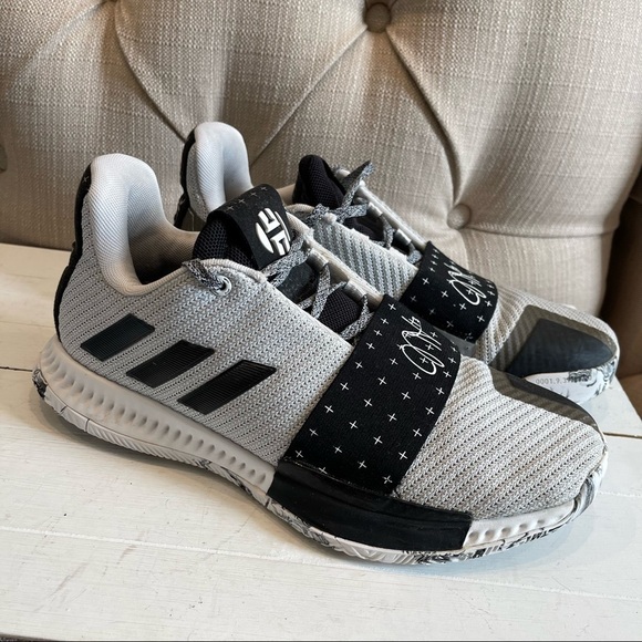Adidas James Harden Basketball Shoes Gray Black White Mens Size 6.5 - Picture 4 of 16